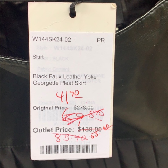 Worthington pleather pleated drop waist skirt NWT - Picture 6 of 12